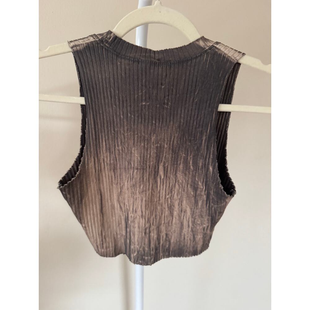 NWT Citizen Cotton Ibiza Crop Tank Fossil Acid Wash Ribbed Earthy Kith Euro - XS - Picture 2 of 6